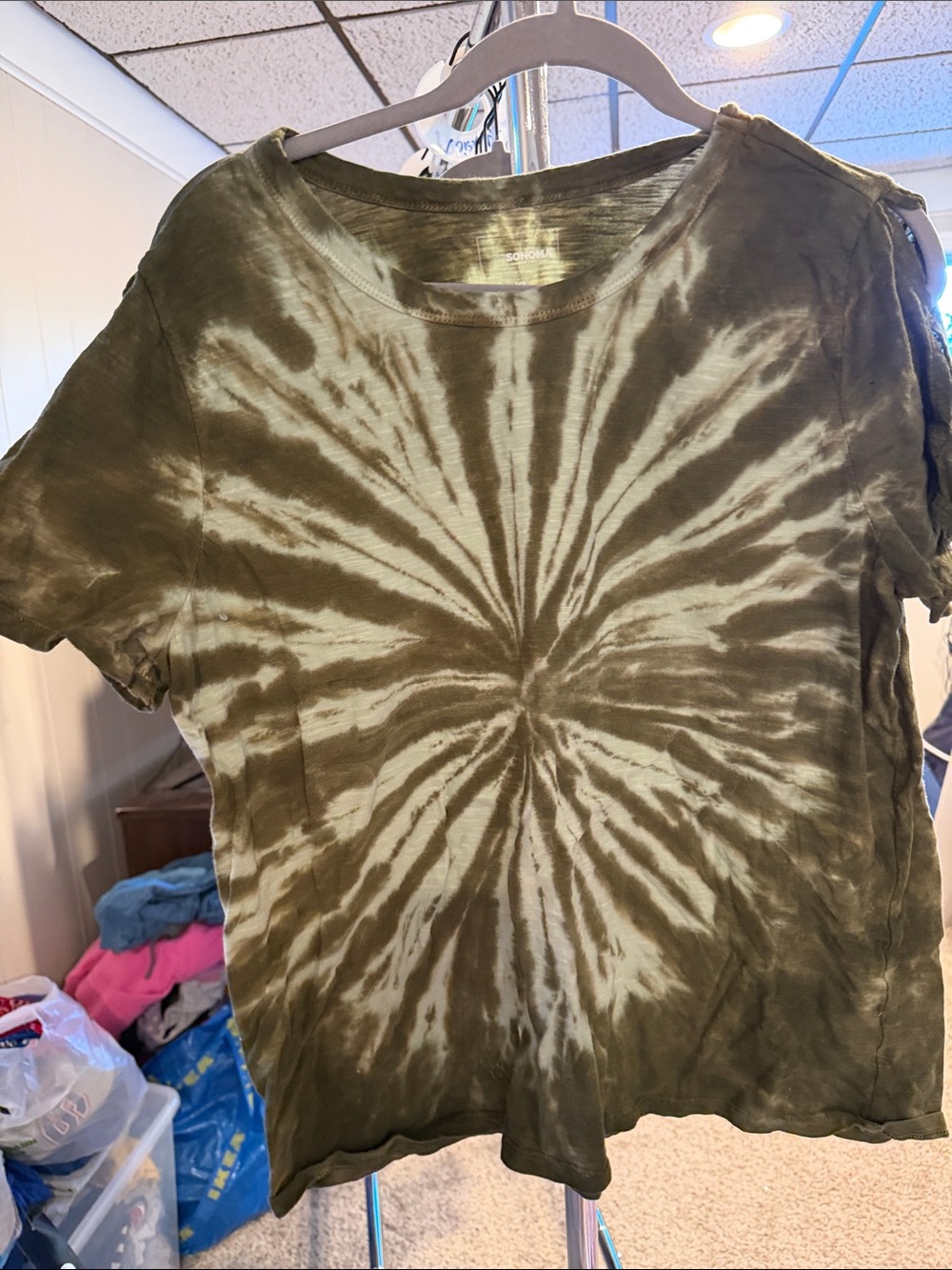 tie-dye Sonoma extra large green T-shirt with ties